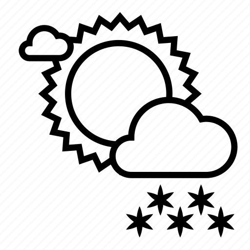 Clouds, cloudy, snow, snowfall, sun, weather, winter icon - Download on Iconfinder