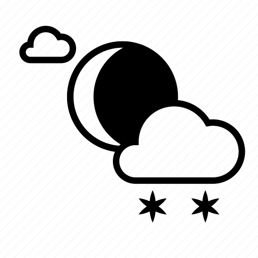 Clouds, cloudy, moon, night, weather, winter icon - Download on Iconfinder