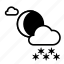 clouds, cloudy, moon, night, weather, winter 