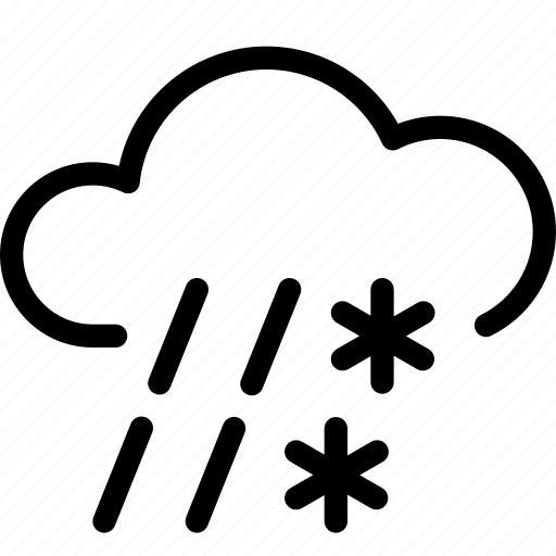 Cloud, forecast, mixed, rain, sleet, snow, weather icon - Download on Iconfinder