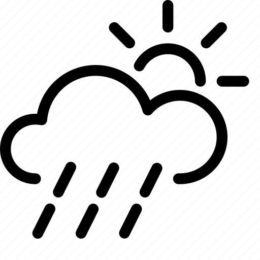 Cloud, forecast, rain, shower, sun, sun shower, weather icon - Download on Iconfinder