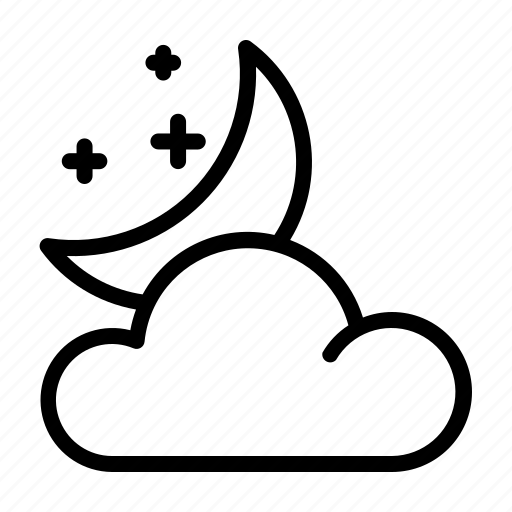 Atmosphere, climate, cloud, clouds, forecast, night, weather icon - Download on Iconfinder