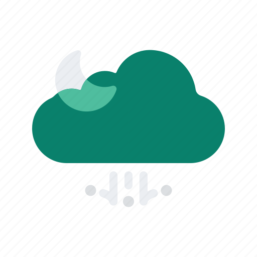 Cloudy, forecast, night, rain, strong, temperature, weather icon - Download on Iconfinder