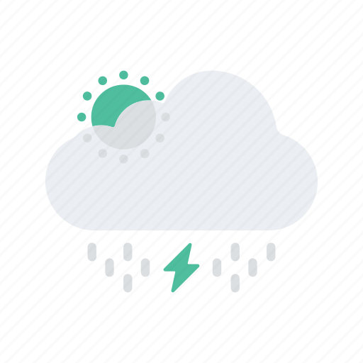 Cloudy, forecast, lightening, rain, storm, temperature, weather icon - Download on Iconfinder