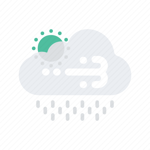 Cloudy, forecast, rain, strong, temperature, weather, wind icon - Download on Iconfinder