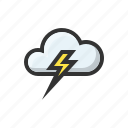 cloud, forecast, lightning, storm, weather