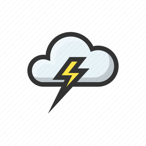 Cloud, forecast, lightning, storm, weather icon - Download on Iconfinder