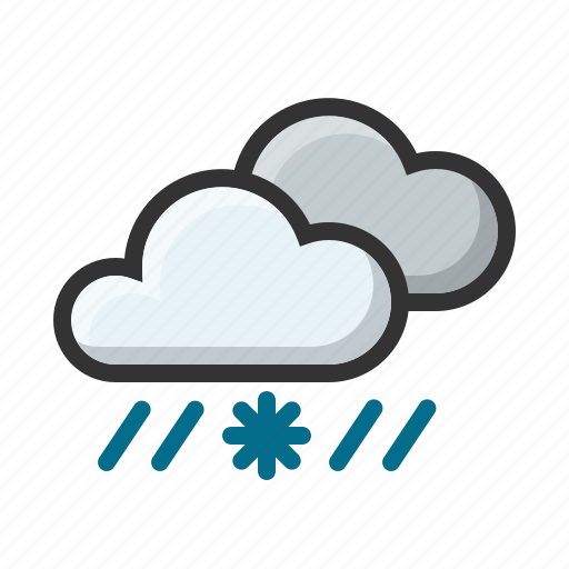 Clouds, cloudy, forecast, rainny, snow, weather icon - Download on Iconfinder