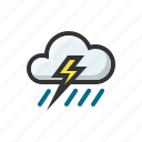 cloud, forecast, lightning, rain, rainny, weather