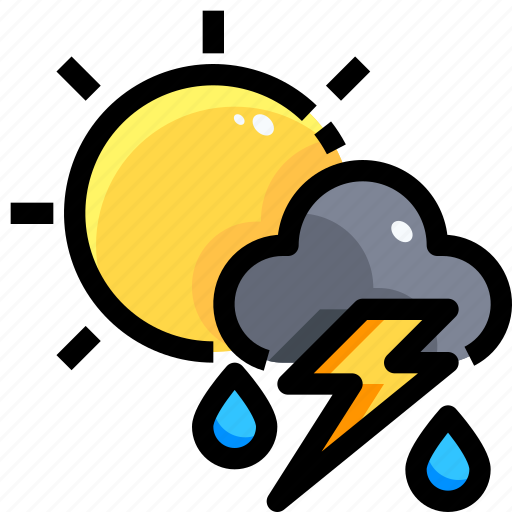 Climate, clouds, rain, storm, thunder, thunderbolt, thunderstorm icon - Download on Iconfinder