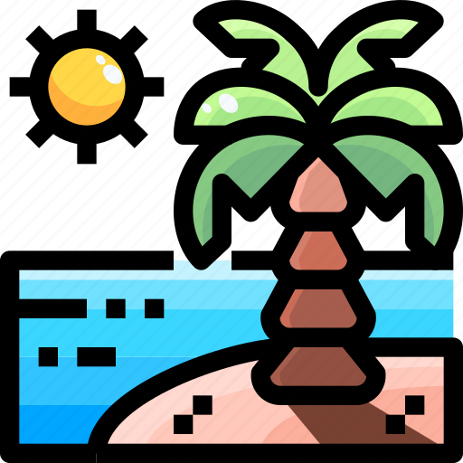 Beach, holidays, summer, sun, umbrella, vacations, weather icon - Download on Iconfinder