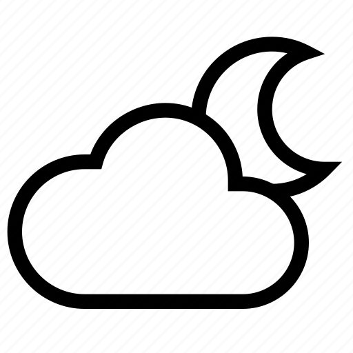 Cloud, cloudy, data, moon, night, partly, storage icon - Download on Iconfinder