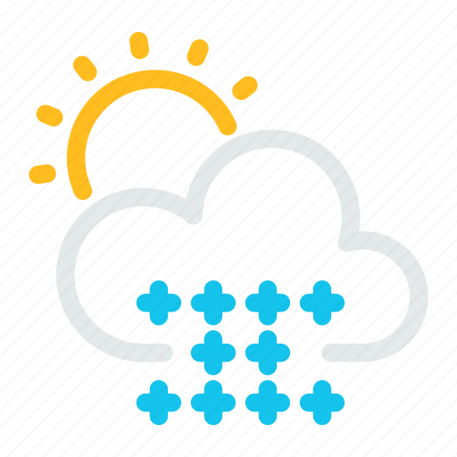 Cloud, condition, forecast, holiday, snow, sun, weather icon - Download on Iconfinder