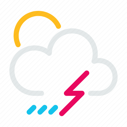 Condition, forecast, rain, thunder, weather icon - Download on Iconfinder