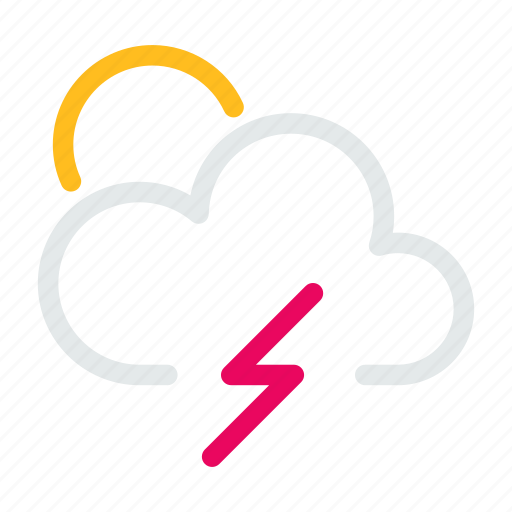 Condition, forecast, lightning, thunder, weather icon - Download on Iconfinder