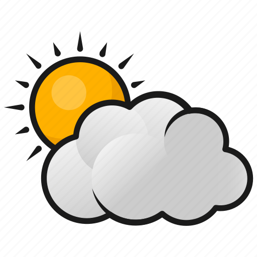 Clouds, sun, sun in clouds, weather icon - Download on Iconfinder