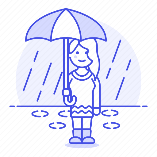 Drop, female, humid, meteorology, puddle, rain, raining icon - Download on Iconfinder