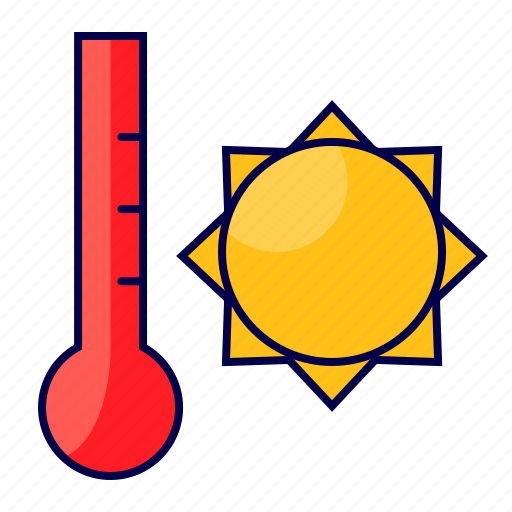 Degree, hot, sun, sunny, temperature, thermometer icon - Download on Iconfinder