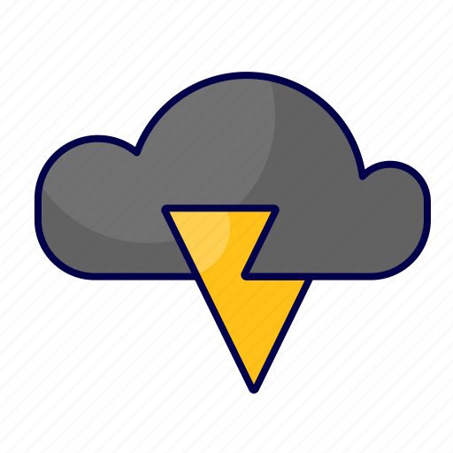 Cloud, storm, thunder, weather icon - Download on Iconfinder
