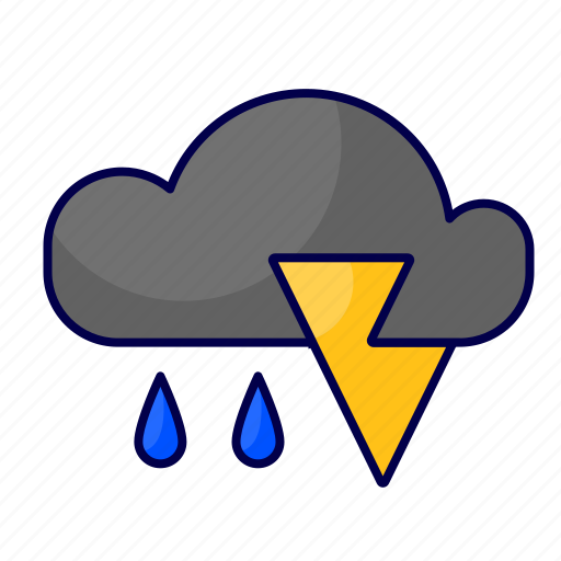 Cloud, lightning, rain, thunder, weather icon - Download on Iconfinder