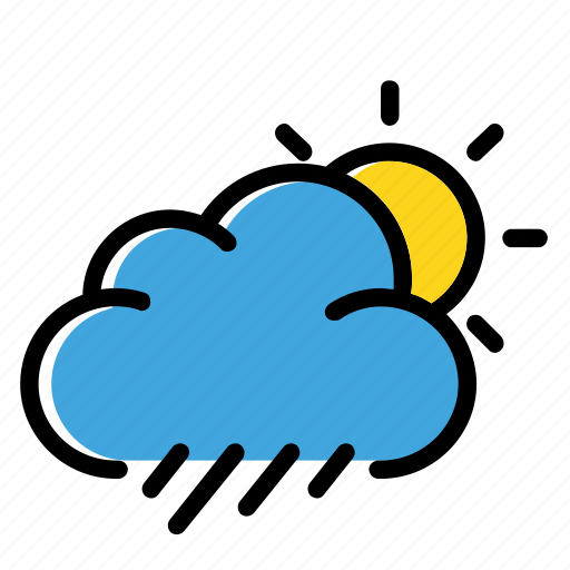 Cloudy, rain, sun, weather icon - Download on Iconfinder