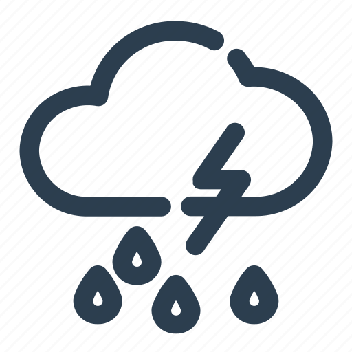 Cloud, forecast, lightning, rain, weather icon - Download on Iconfinder