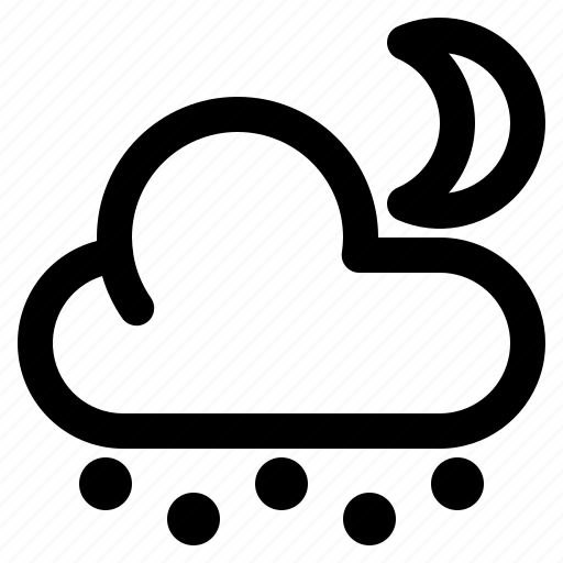 Weather, forecast, climate, cloud, moon, snowfall, winter icon - Download on Iconfinder