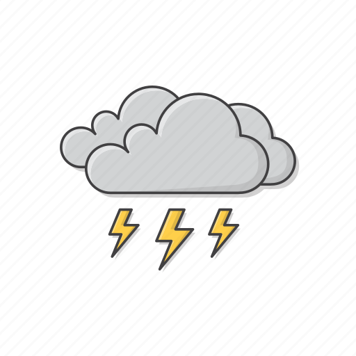 Clouds, thunder, strom, weather icon - Download on Iconfinder