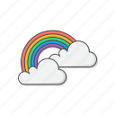 rainbow, clouds, weather, forecast