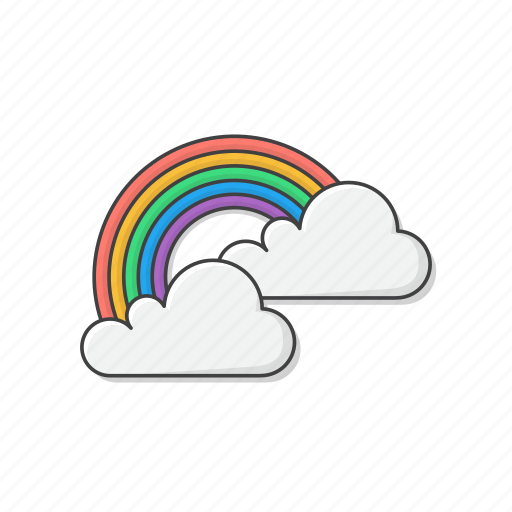 Rainbow, clouds, weather, forecast icon - Download on Iconfinder