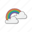 rainbow, clouds, weather, forecast 