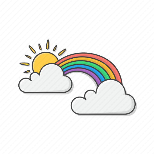 Rainbow, sun, clouds, weather icon - Download on Iconfinder