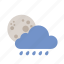cloud, moon, rain, weather 
