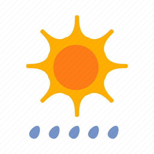 Drizzles, rain, sun, weather icon - Download on Iconfinder