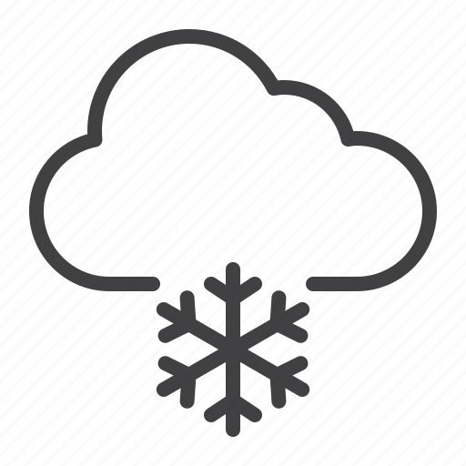 Cloud, snowflake, snow, weather icon - Download on Iconfinder