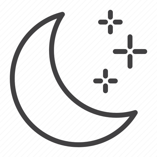 Crescent, moon, stars, night icon - Download on Iconfinder