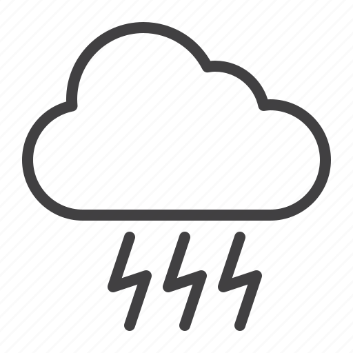 Thunder, cloud, thunderstorm, weather icon - Download on Iconfinder
