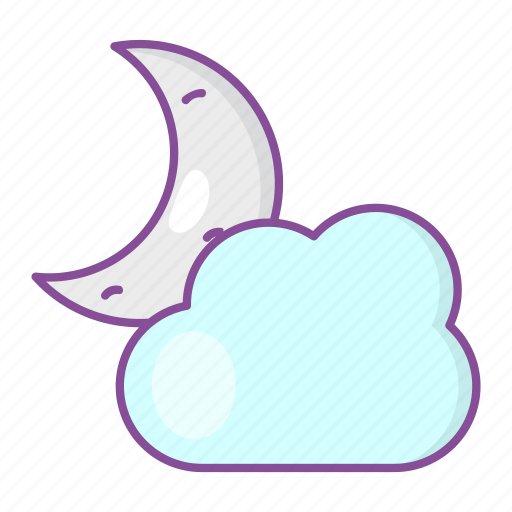 Cloudy, night, moon, cloud icon - Download on Iconfinder