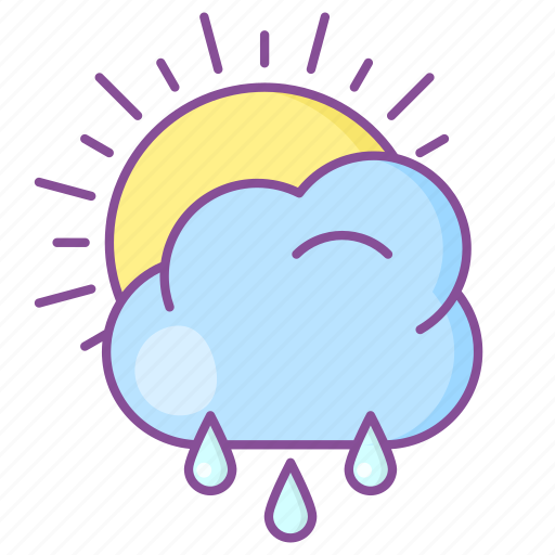 Cloud, sun, rain, weather icon - Download on Iconfinder