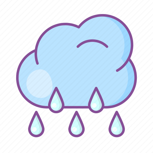 Rainy, rain, cloud, weather icon - Download on Iconfinder