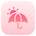 umbrella, sun, warm, sunny, weather
