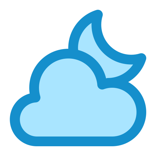Weather, cloud, moon, crescent, night icon - Free download
