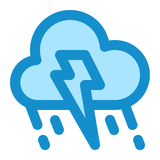 Weather, rain, cloud, lightning, storm icon - Free download