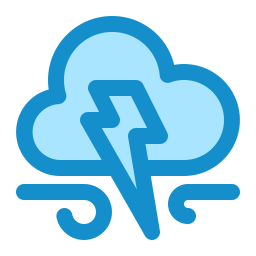 Weather, wind, cloud, lightning, air icon - Free download