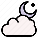 weather, cloud, moon, night, forecast