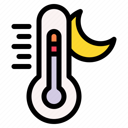 Cold, night, temperature, thermometer, weather icon - Download on Iconfinder
