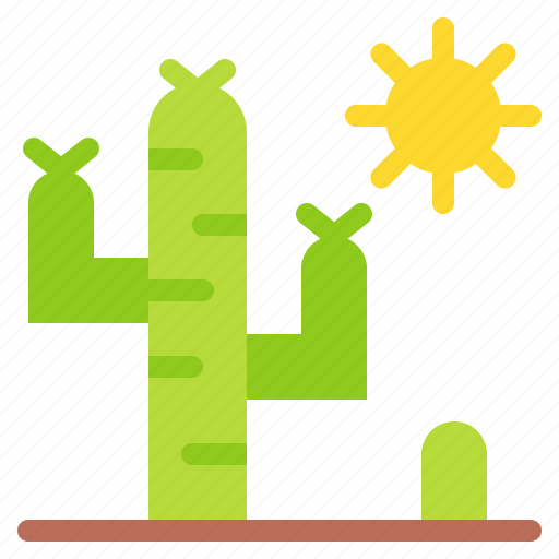Desert, sun, cactus, tree, hot, weather icon - Download on Iconfinder