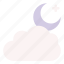 weather, cloud, moon, night, forecast 