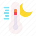 cold, night, temperature, thermometer, weather