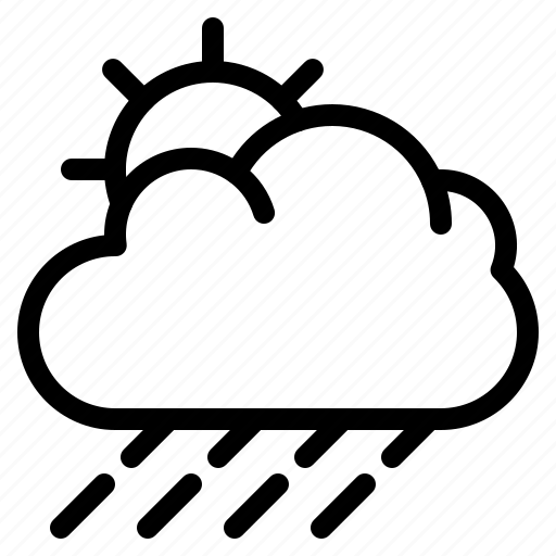 Cloud, cloudy, sun, weather, rain icon - Download on Iconfinder